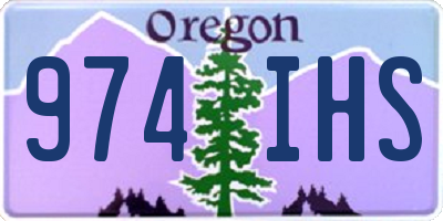 OR license plate 974IHS