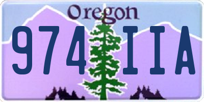 OR license plate 974IIA