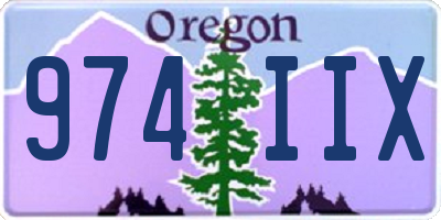 OR license plate 974IIX