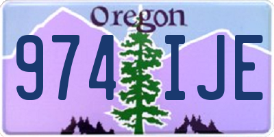 OR license plate 974IJE