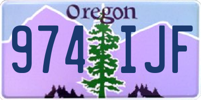 OR license plate 974IJF