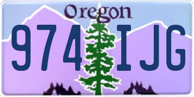 OR license plate 974IJG