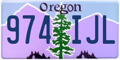 OR license plate 974IJL