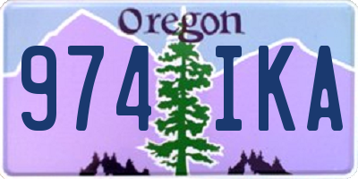 OR license plate 974IKA