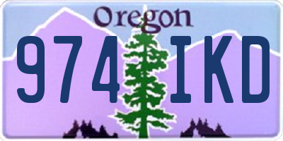 OR license plate 974IKD