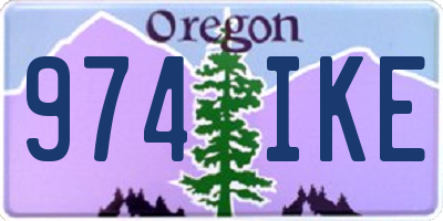OR license plate 974IKE