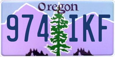 OR license plate 974IKF