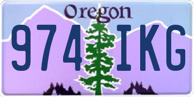 OR license plate 974IKG