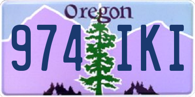 OR license plate 974IKI