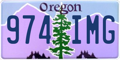 OR license plate 974IMG