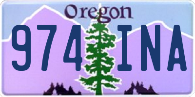 OR license plate 974INA