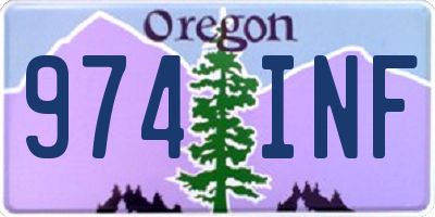 OR license plate 974INF