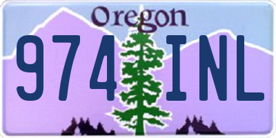 OR license plate 974INL