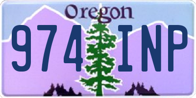 OR license plate 974INP