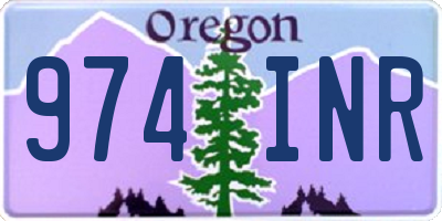 OR license plate 974INR