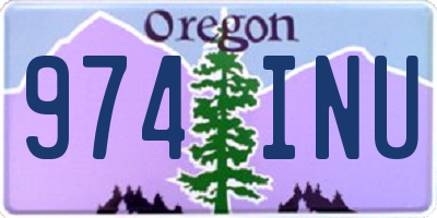OR license plate 974INU