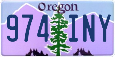 OR license plate 974INY