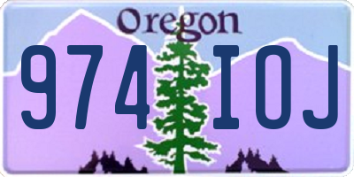 OR license plate 974IOJ