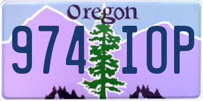 OR license plate 974IOP