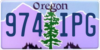 OR license plate 974IPG