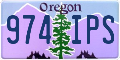 OR license plate 974IPS