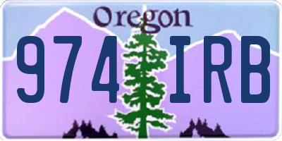 OR license plate 974IRB