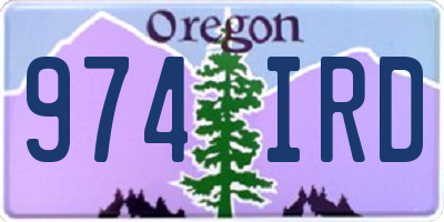 OR license plate 974IRD