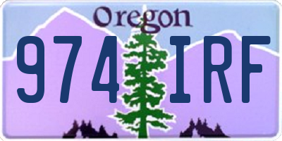 OR license plate 974IRF