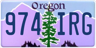 OR license plate 974IRG