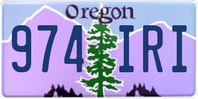 OR license plate 974IRI