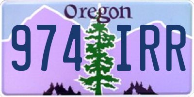 OR license plate 974IRR