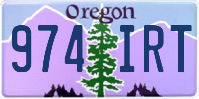 OR license plate 974IRT