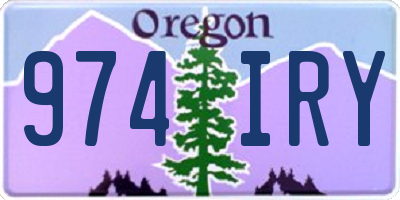 OR license plate 974IRY