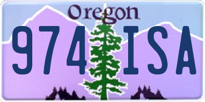 OR license plate 974ISA