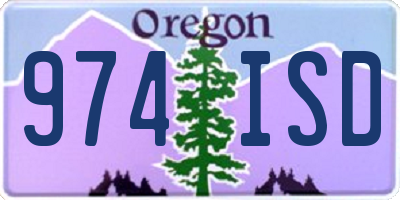 OR license plate 974ISD