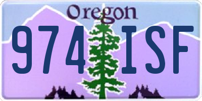 OR license plate 974ISF