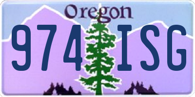 OR license plate 974ISG