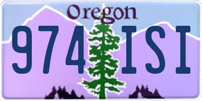 OR license plate 974ISI