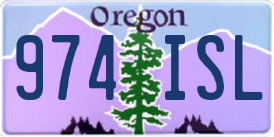 OR license plate 974ISL