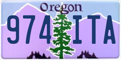 OR license plate 974ITA