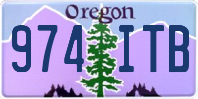OR license plate 974ITB