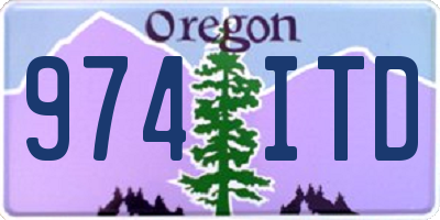 OR license plate 974ITD