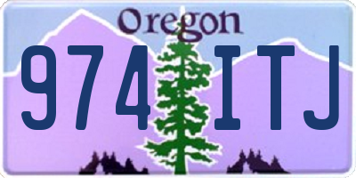 OR license plate 974ITJ