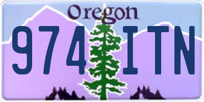 OR license plate 974ITN