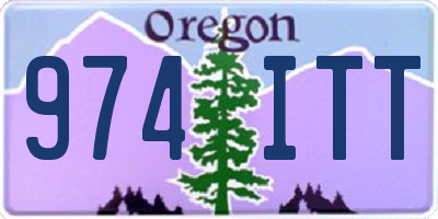 OR license plate 974ITT