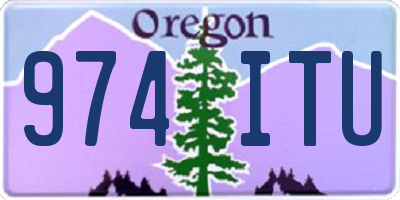 OR license plate 974ITU