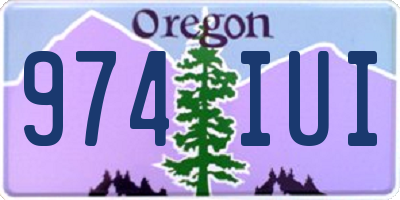 OR license plate 974IUI