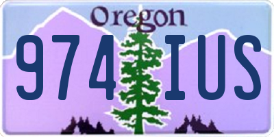 OR license plate 974IUS