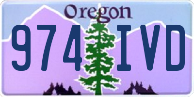 OR license plate 974IVD