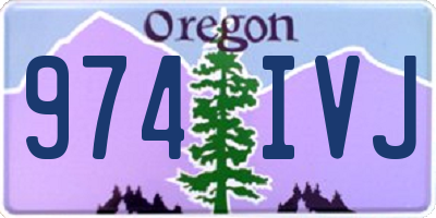 OR license plate 974IVJ